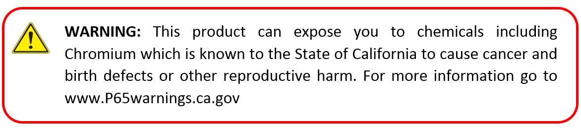 California Proposition 65 Long Form California Proposition 65 Long Form